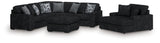 Midnight-Madness Onyx 3-Piece Sectional, Chaise and Oversized Accent Ottoman from Ashley - Luna Furniture