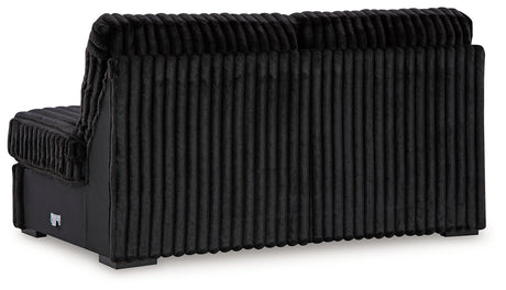 Midnight-Madness Onyx Armless Loveseat from Ashley - Luna Furniture