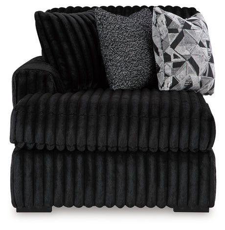 Midnight-Madness Onyx Left-Arm Facing Corner Chaise from Ashley - Luna Furniture