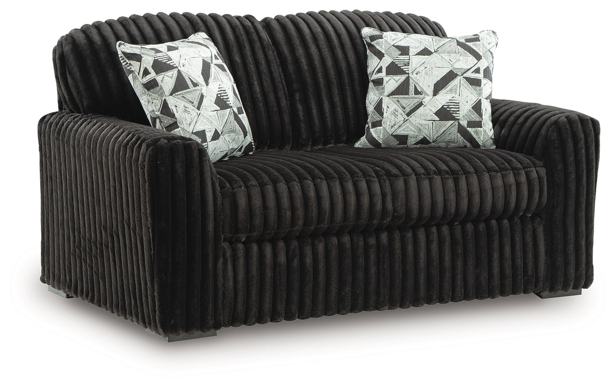 Midnight-Madness Onyx Loveseat from Ashley - Luna Furniture