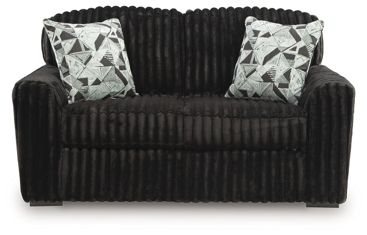 Midnight-Madness Onyx Loveseat from Ashley - Luna Furniture