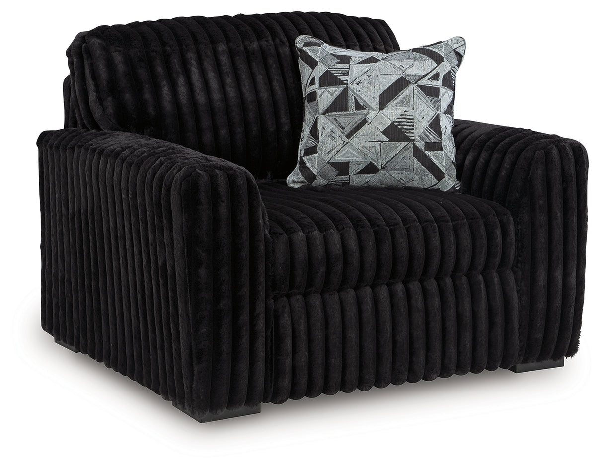 Midnight-Madness Onyx Oversized Chair from Ashley - Luna Furniture