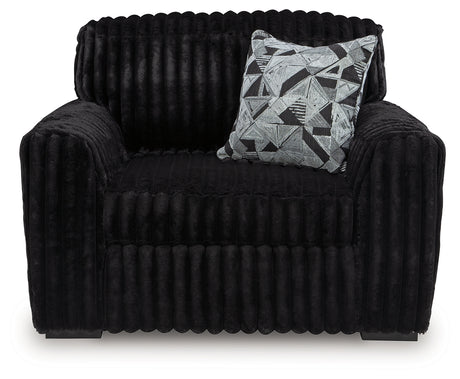 Midnight-Madness Onyx Oversized Chair from Ashley - Luna Furniture
