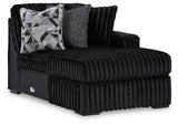 Midnight-Madness Onyx Right-Arm Facing Corner Chaise from Ashley - Luna Furniture