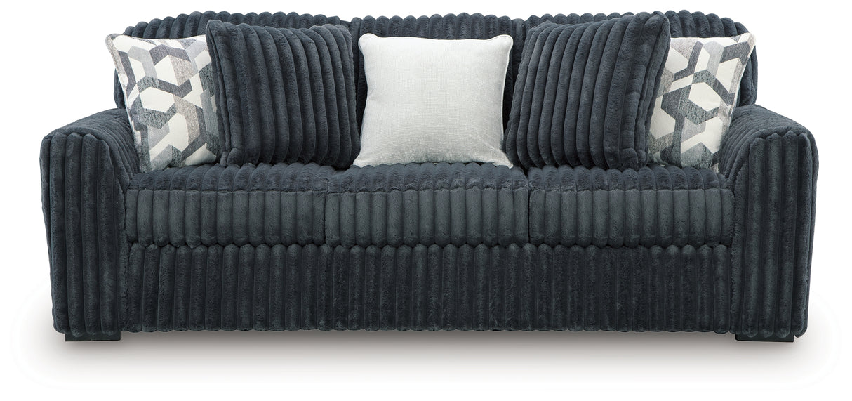 Midnight-Madness Gunmetal Sofa and Loveseat from Ashley Furniture - Luna Furniture