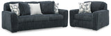 Midnight-Madness Gunmetal Sofa and Oversized Chair from Ashley Furniture - Luna Furniture