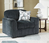 Midnight-Madness Gunmetal Sofa and Oversized Chair from Ashley Furniture - Luna Furniture