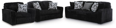 Midnight-Madness Sofa, Loveseat and Oversized Chair from Ashley - Luna Furniture
