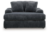Midnight-Madness Gunmetal Sofa, Loveseat and Oversized Chaise from Ashley Furniture - Luna Furniture