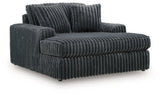 Midnight-Madness Gunmetal Sofa, Loveseat and Oversized Chaise from Ashley Furniture - Luna Furniture