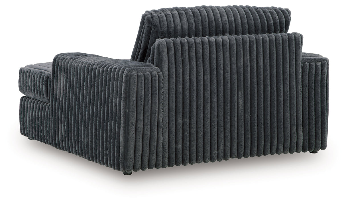 Midnight-Madness Gunmetal Sofa, Loveseat and Oversized Chaise from Ashley Furniture - Luna Furniture