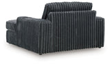 Midnight-Madness Gunmetal Sofa, Loveseat and Oversized Chaise from Ashley Furniture - Luna Furniture