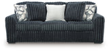 Midnight-Madness Gunmetal Sofa, Loveseat and Oversized Chaise from Ashley Furniture - Luna Furniture
