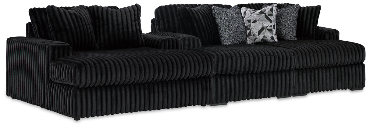 Midnight-Madness Super Chaise and Oversized Chaise from Ashley - Luna Furniture