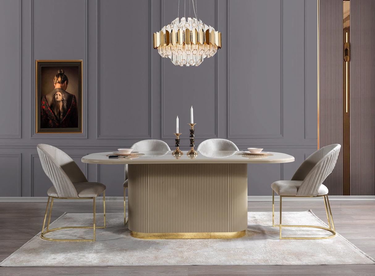 Milena Ivory Dining Chair from Nova Furniture - Luna Furniture