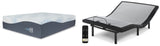 Millennium Luxury Plush Gel Latex Hybrid Mattress with Adjustable Base in White from Ashley - Luna Furniture