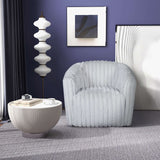 Mira Light Grey Velvet Swivel Chair from Midinmod - Luna Furniture