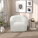 Mira White Velvet Swivel Chair from Ashcroft Furniture - Luna Furniture