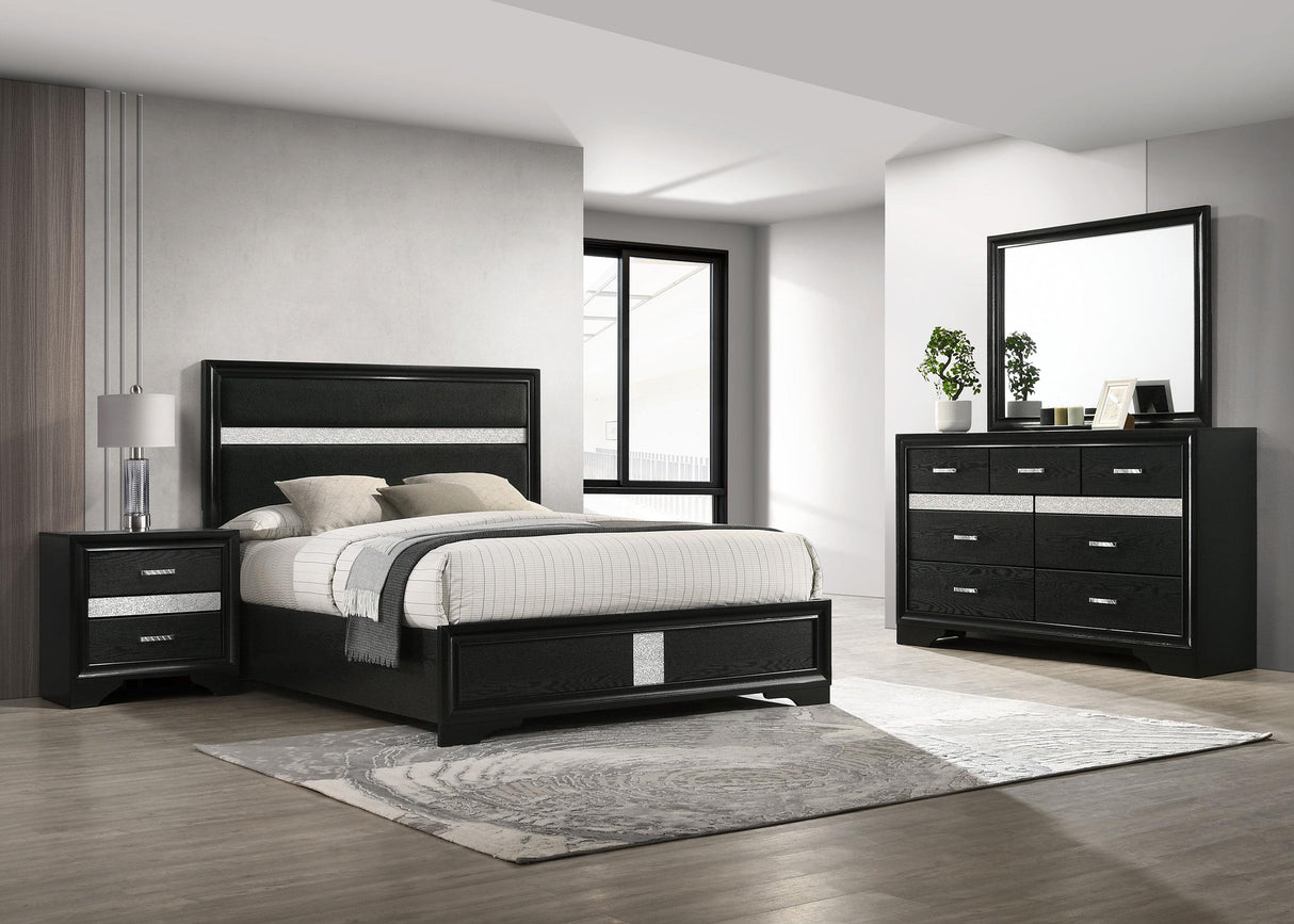 Miranda Black 4-Piece Eastern King Bedroom Set from Coaster - Luna Furniture
