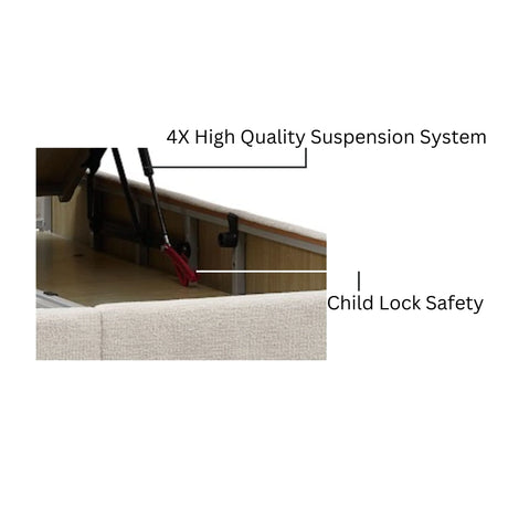 Mirante Cream/Walnut Storage Bedroom Set from Bellona - Luna Furniture