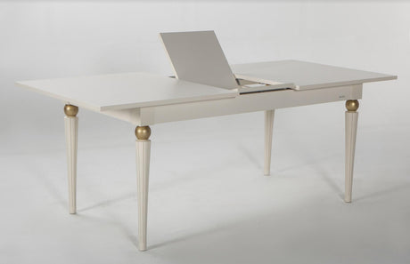 Mistral Opak White Expandable Dining Table from Bellona - Luna Furniture