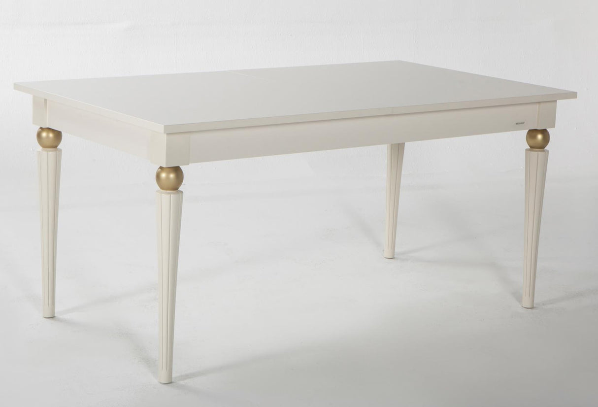 Mistral Opak White Expandable Dining Table from Bellona - Luna Furniture