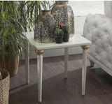 Mistral Opak White Side Table from Bellona - Luna Furniture