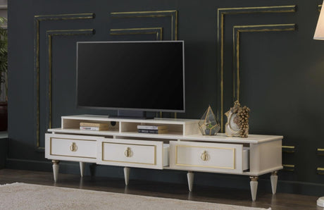 Mistral Opak White TV Stand from Bellona - Luna Furniture