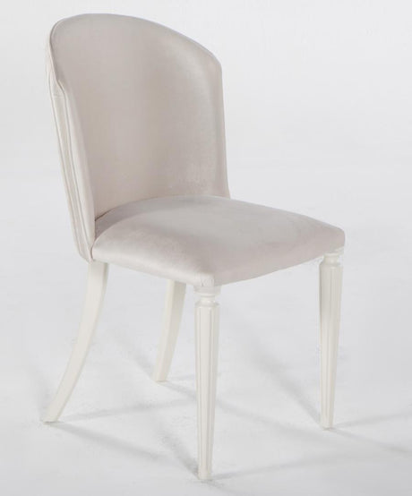Mistral Opak White/Duca Cream Dining Chair, Set of 2 from Bellona - Luna Furniture