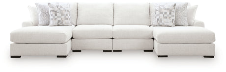 Misty-Lakes Chalk 4-Piece Double Chaise Sectional from Ashley Furniture - Luna Furniture