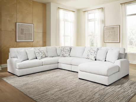 Misty-Lakes Chalk 5-Piece Sectional with Chaise from Ashley - Luna Furniture