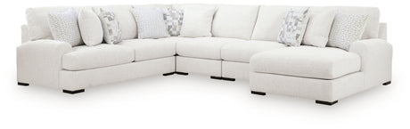 Misty-Lakes Chalk 5-Piece Sectional with Chaise from Ashley Furniture - Luna Furniture