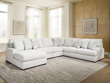 Misty-Lakes Chalk 5-Piece Sectional with Chaise from Ashley - Luna Furniture