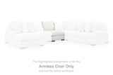 Misty-Lakes Chalk Armless Chair from Ashley Furniture - Luna Furniture