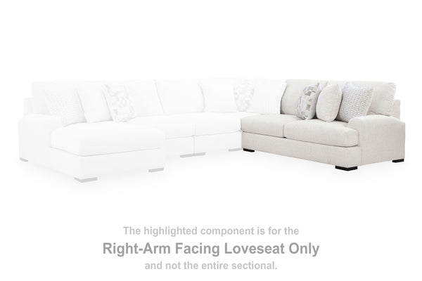 Misty-Lakes Chalk Right-Arm Facing Loveseat