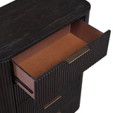 Henry 5-Drawer Reeded Chest, Espresso Finish from Steve Silver - Luna Furniture