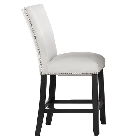 Artemis White Vegan Leather Counter Height Chair, Set of 2 from Steve Silver - Luna Furniture