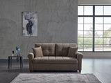 Mocca Koopsi Brown Loveseat from Bellona - Luna Furniture