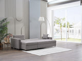 Mocca Dupont Gray Storage Sleeper Sofa Chaise from Bellona - Luna Furniture