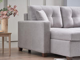 Mocca Dupont Gray Storage Sleeper Sofa Chaise from Bellona - Luna Furniture