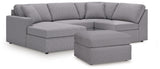 Modmax 4-Piece Sectional and Oversized Accent Ottoman from Ashley - Luna Furniture