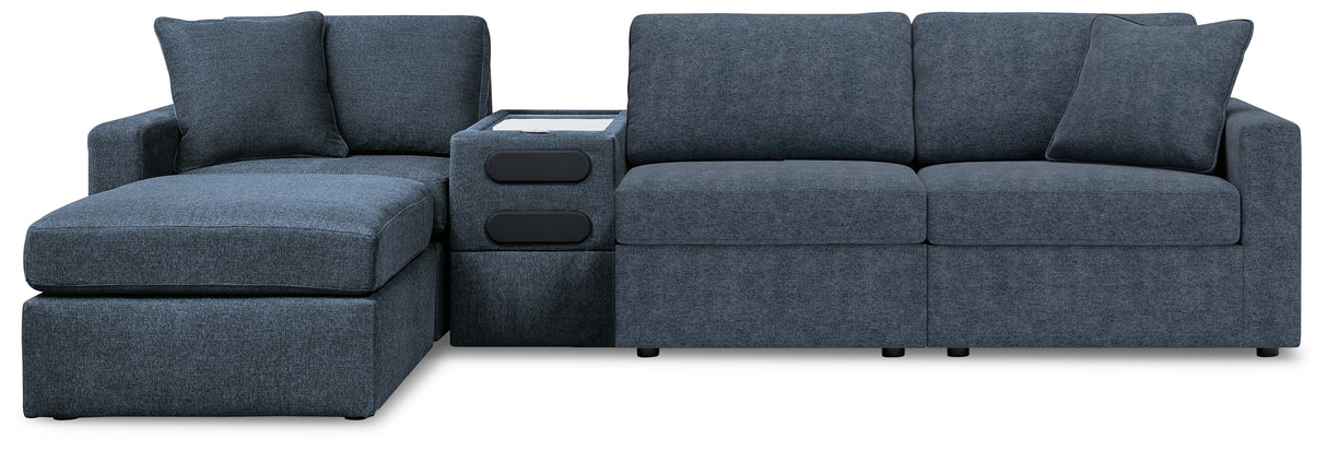 Modmax 4-Piece Sectional with Ottoman in Ink from Ashley - Luna Furniture