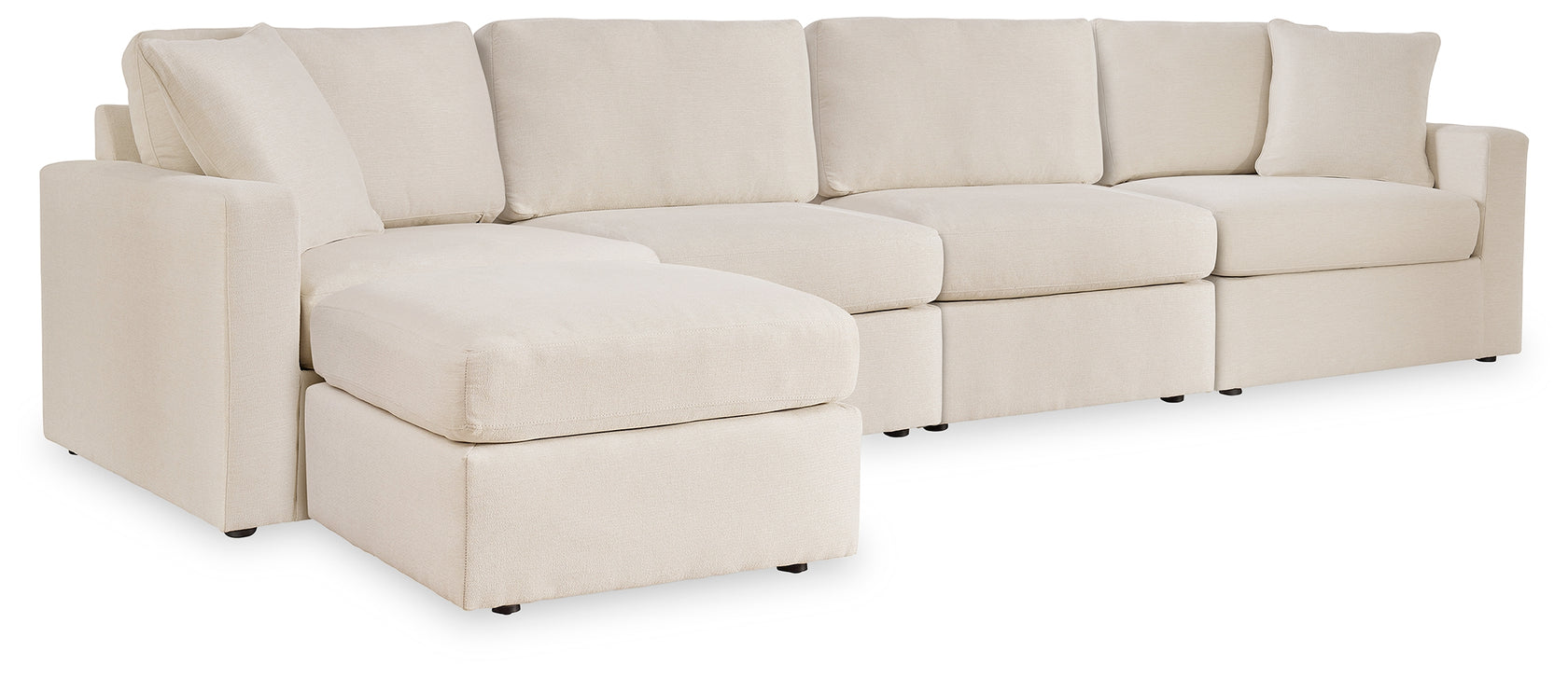 Modmax 4-Piece Sectional with Ottoman in Oyster from Ashley - Luna Furniture