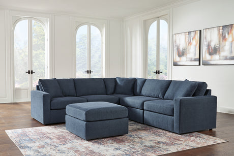 Modmax 5-Piece Sectional with Ottoman in Ink from Ashley - Luna Furniture