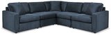 Modmax 5-Piece Sectional with Ottoman in Ink from Ashley - Luna Furniture