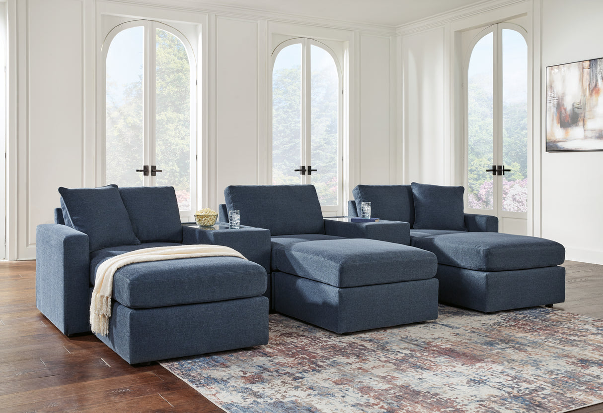 Modmax 5-Piece Sectional with Ottoman in Ink from Ashley - Luna Furniture