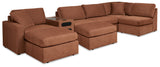 Modmax 6-Piece Sectional with Ottoman in Spice from Ashley - Luna Furniture