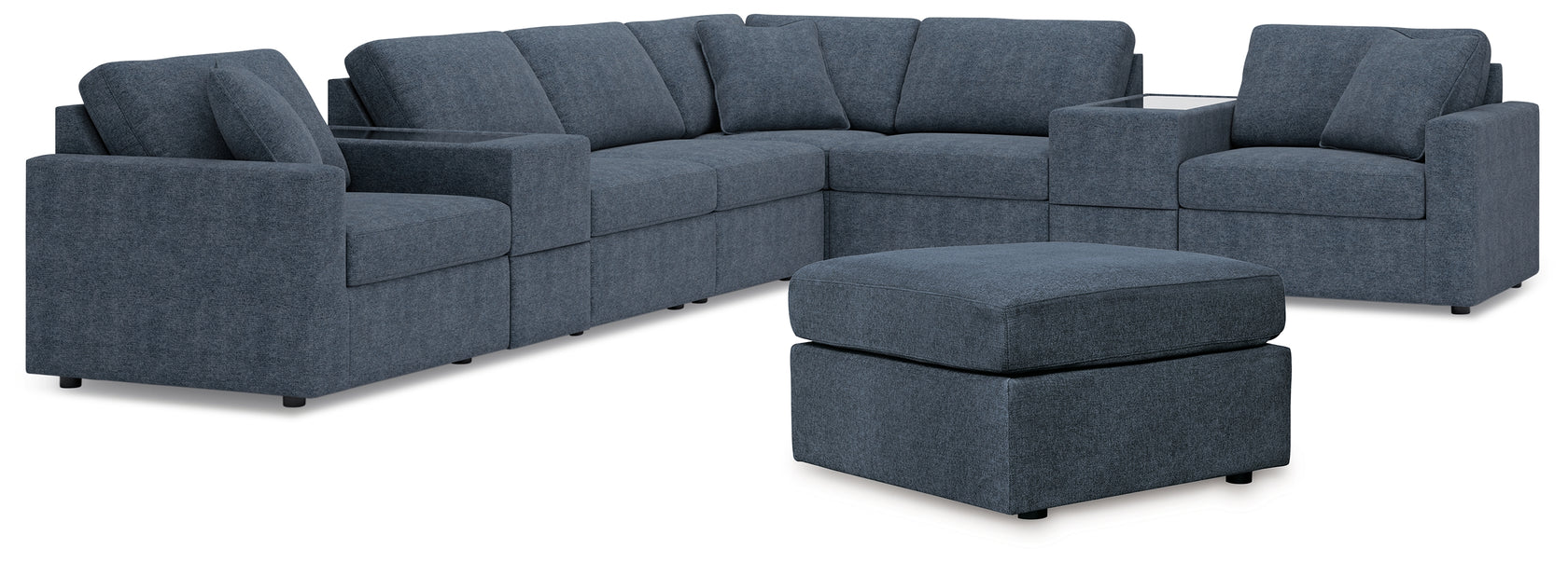 Modmax 8-Piece Sectional with Ottoman in Ink from Ashley - Luna Furniture