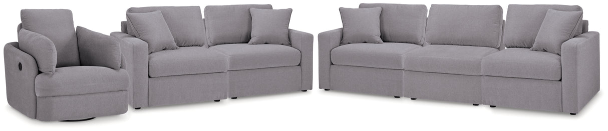 Modmax Granite 3-Piece Sectional Sofa, 2-Piece Sectional Loveseat and Swivel Glider Recliner from Ashley - Luna Furniture