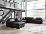 ModMax II Black 8-Piece Sectional with LAF Chaise and Audio Consoles from Ashley - Luna Furniture